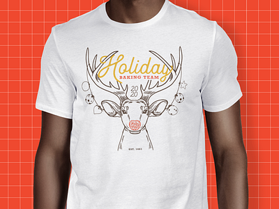 Otterbein's Cookies Holiday Shirt antlers christmas cookies custom illustration holiday illustration reindeer tshirt