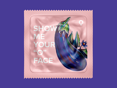 Octavo Condom Wrapper ad specialty bold branding clean condom custom illustration design eggplant fun humor illustration packaging painting pink protection purple self promotion sex sexy wrapper