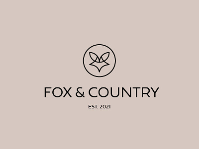 Fox & Country Logo animal boutique branding candle fox logo lotion modern soap trendy vector