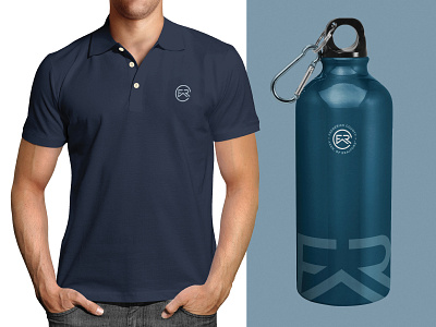 Frederick County Association of Realtors Logo apparel architecture blue branding brandmark commercial custom design frederick logo maryland modern monogram navy polo realestate realtor residential roof waterbottle