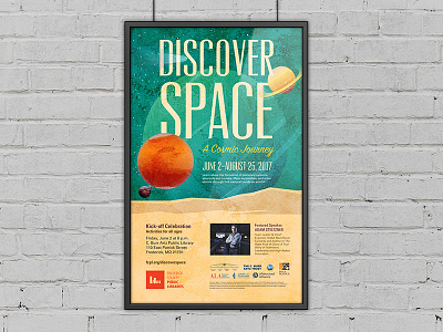 Discover Space: A Cosmic Journey exploration library mars nasa poster saturn space texture