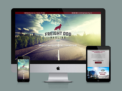 Freight Dog Hauling dog german shepherd hauling mobile responsive single page trucking web design website