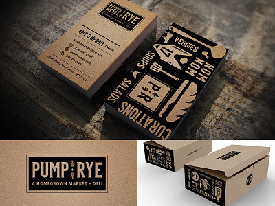 Pumpernickel + Rye Branding branding business card deli food illustration logo market packaging pattern restaurant rustic vintage