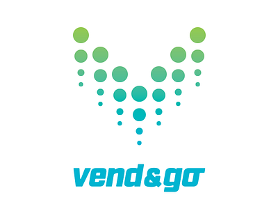 Vend&Go Logo blue branding go gradient green logo sans serif vend vending machine