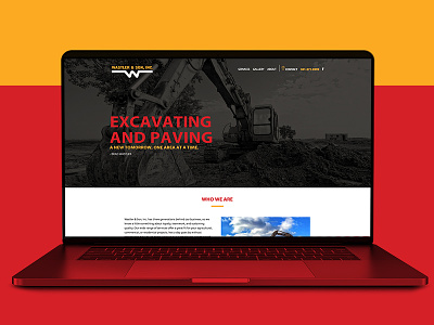 Wastler & Son, Inc Website black construction excavation maryland paving red responsive responsive design web design website yellow