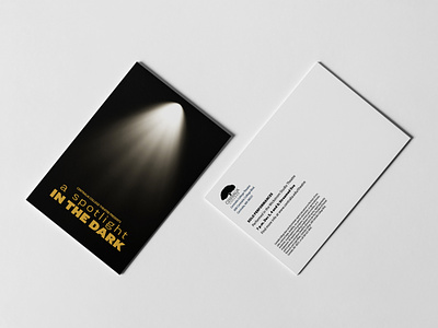 Spotlight In The Dark Postcard design graphic design postcard washington