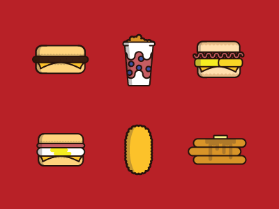 All day breakfast breakfast iconography icons mcdonalds yum