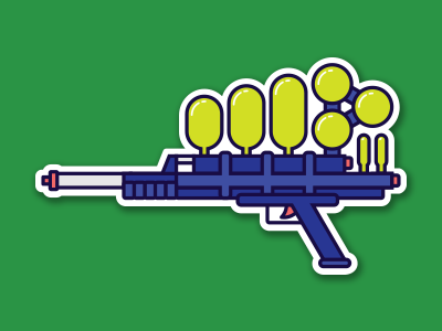 My dream Super Soaker fun gun icon illustration mono stroke summer super soaker water