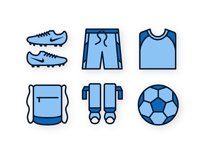 Soccer icons numero dos blue iconography icons iconz mexico nike pumas soccer