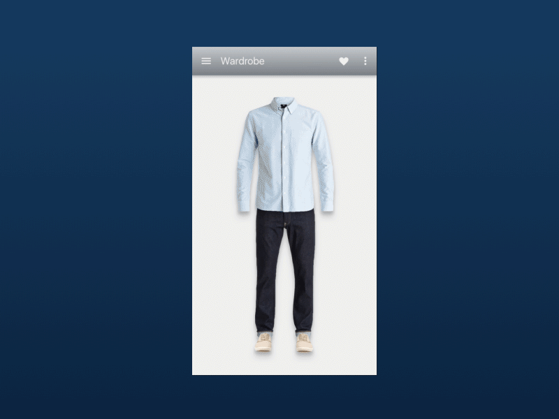 What to wear? android app carousel clothes flinto interaction looking good ux