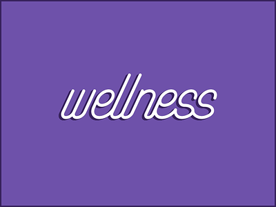 Well... fitness health logo monostroke simple wellness wordmark