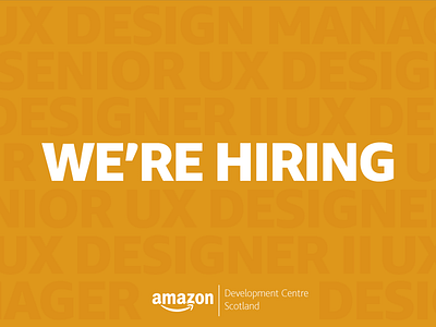 We're hiring at Amazon Development Centre Scotland