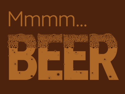 Mmmmmm beer coozie typography