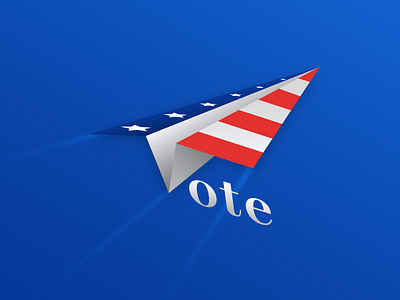 Vote! airplane america clean illustration simple typography usa vote