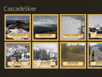 CascadeSkier for Windows 8 cascade metro mountains ski snow snowboard win8 windows 8
