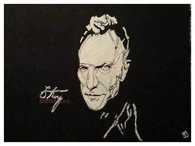 Sting Album Cover Sacred Love – 18″ x 24″ Canvas Painting actor rock soft rock sting