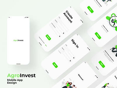 AgroInvest Mobile App Design adobe xd design mobile app product design ui uiux