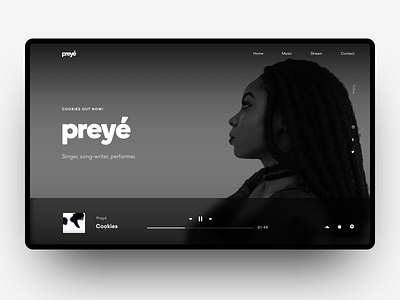 Preyé artist landing page music soul