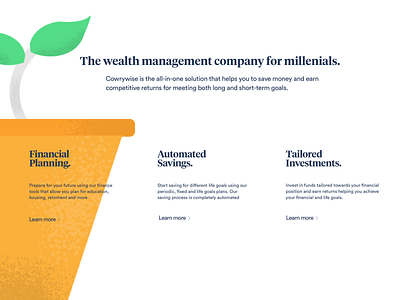 Cowrywise 3.0 app design fintech illustration landing page website