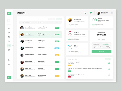 Time manager dashboard Work Time admin analytics branding dashboard data design employee graphic design graphs product project project management stats task time timer tracking ui ux web