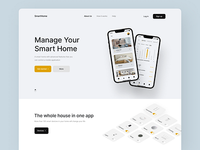 Smart House App Download app desogn art home design device home home automation house ios mobile mobile design remote control smart smart device smart home app smart home mobile smarthome smarthome app ui ux web