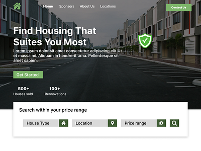 Real estate landing page