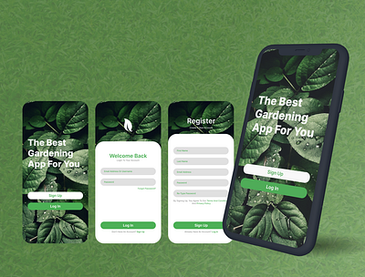 Gardening app UI design design figma graphic design logo mobile app ui ux