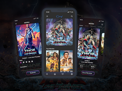 Movie Rating & Review app UI