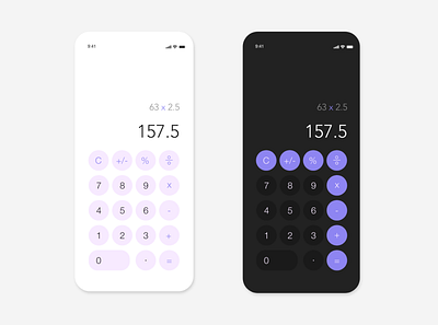 Daily UI #4 - Calculator dailyui design flat minimal ui ux