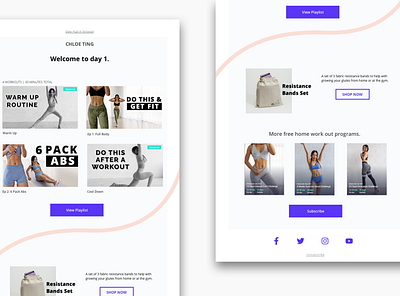 Chloe Ting Free Workout Programs design email design email marketing ui