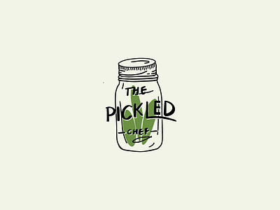 The Pickled Chef branding design hand drawn illustration logo logodesign web