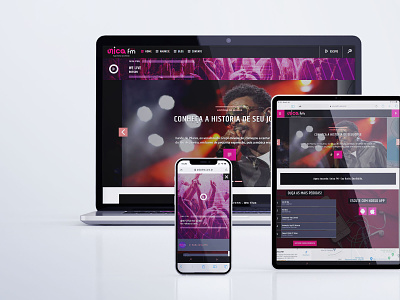 Unica FM Responsive Website design ui ux