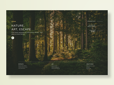 Inena Retreat Concept Web Design branding retreat ux web web design