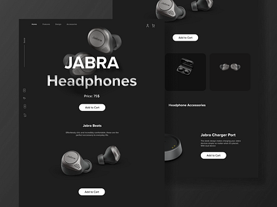 Jabra Earbuds Landing Page Concept