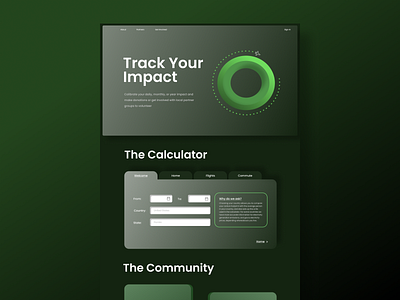 Carbon Footprint Track Web App Concept