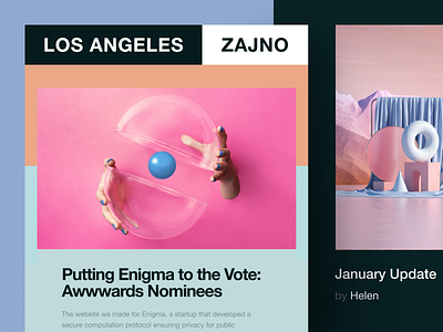 Newsletter 28: And the nominations are… art color creative design agency digital flat minimal newsletter poster technology typography ui ux vector graphics vibrant web design zajno