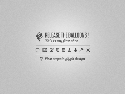 First glyphs balloon calendar close discussion download edit glyph hammer write