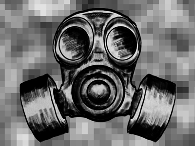 Gas mask gas illustration mask