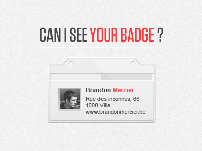 Badge badge contact