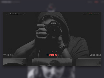 Photography Website Concept concept css flickity html website