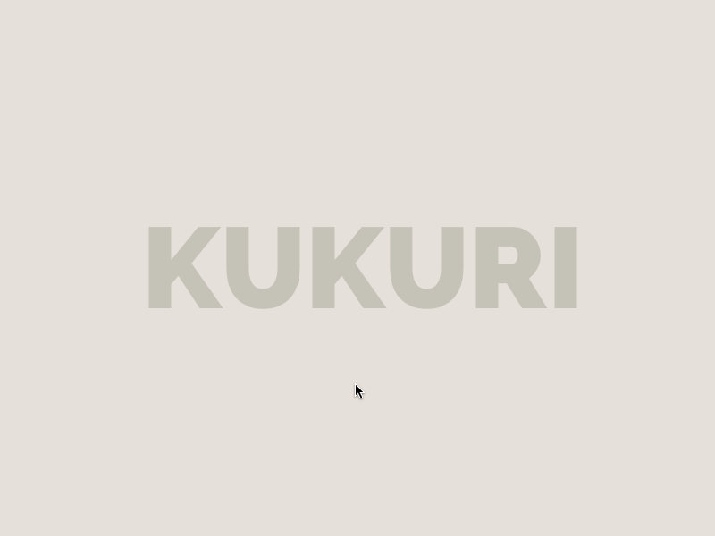 "Kukuri" text hover effect animation css effect gif hover html typography