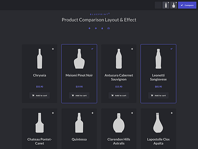 Product Comparison Layout & Effect blueprint css demo effect html layout product grid