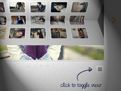 Unfolding 3D Thumbnails Concept 3d css3 folding slideshow