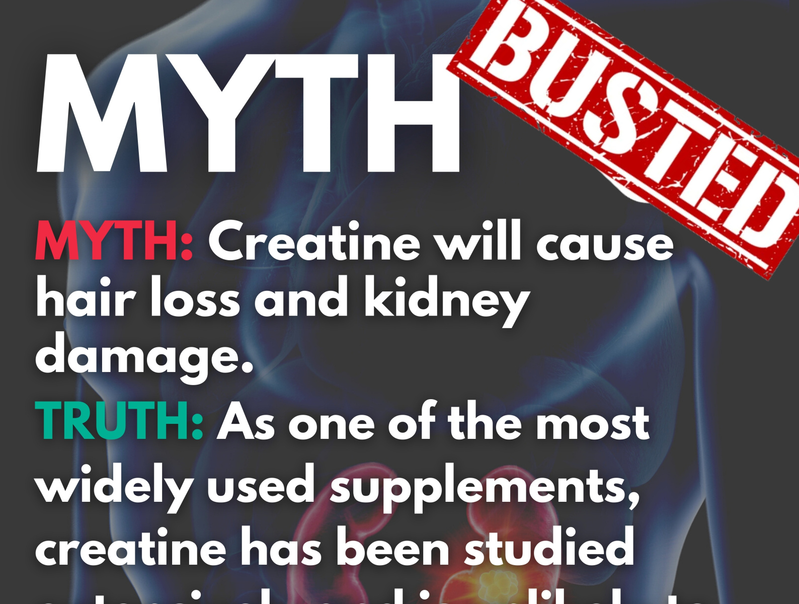 Creatine myth busted! by Savvy Beverage on Dribbble