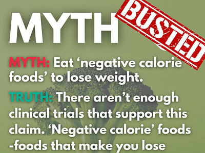 Famous diet myth busted! by Savvy Beverage on Dribbble