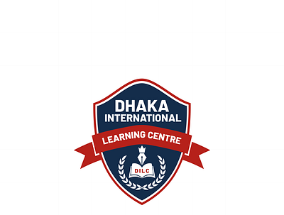 Dhaka International Learning Centre LOGO brand brand identity branding design education logo graphic design learning center logo learning logo logo logo design typography