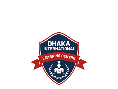 Dhaka International Learning Centre LOGO brand brand identity branding design education logo graphic design learning center logo learning logo logo logo design typography