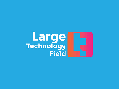 Large Technology Field Logo brand brand identity branding design graphic design logo ltf typography