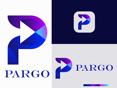 P 3D abstract logo