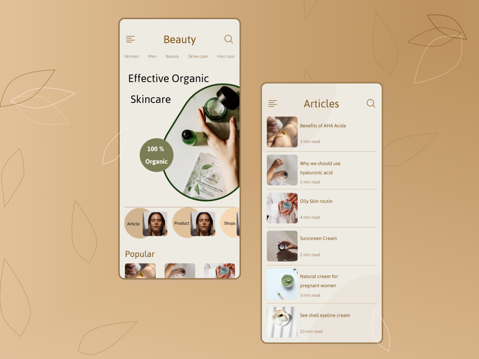 Skine Care App by Zeinab Nikoo on Dribbble